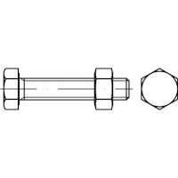  5.6 feuerverzinkt Sechskantschrauben ISO 4017 M12 x 30 Durchmesser M 12 mm  Artikel-Nr.: REY-040175240120030