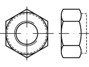  10.9 galv. verzinkt Sechskantmutter ISO7040 Durchmesser 10 