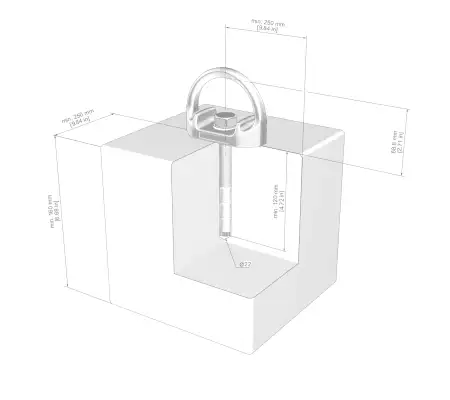 SKYLOTEC D-BOLT Abmessungen