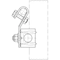 Tractel Halterung mittig am Steigeisen  System A11, Edelstahl   Artikel-Nr.: 503187