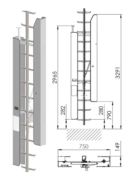 Tractel FABA A12 Zugangsbeschränkung Butterfly-Door