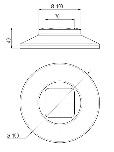 Tractel Travsmart Standardstütze für Anker Abmessungen