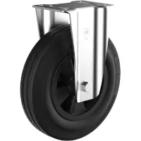 Wicke Standard Rubber Black Rolle mit Plattenbefestigung GK BB 6/250/60R Rad - Ø 250 mm  Artikel-Nr.: WIC-128130
