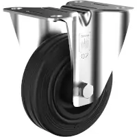 Wicke Standard Rubber Black Rolle mit Plattenbefestigung GK B 02/100/30R Rad - Ø 100 mm  Artikel-Nr.: WIC-141719
