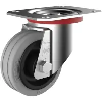 Wicke Standard Rubber Gray Rolle mit Plattenbefestigung WK