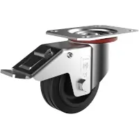 Wicke Standard Rubber Black Rolle mit Plattenbefestigung GK L 01/ 80/25R-FSTF  Artikel-Nr.: WIC-145241N