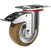 Wicke Topthane 92 Shore A Rolle mit Plattenbefestigung PE L 02/100/40K-FSTF Rad-Ø 100 mm  Artikel-Nr.: WIC-155156N