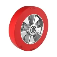 Wicke Redthane 75 Shore A Rad mit Aluminiumfelge TE 250/50-170/5K Rad-Ø 250 mm  Artikel-Nr.: WIC-161593