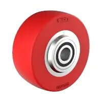 Wicke Redthane 75 Shore A Rad mit Aluminiumfelge TE 125/50-75/4K Rad-Ø 125 mm  Artikel-Nr.: WIC-162892