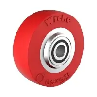 Redthane 75 Shore A Rad mit Aluminiumfelge TE 125/40-75/4K Rad-Ø 125 mm  Artikel-Nr.: WIC-165909