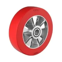 Wicke Redthane 75 Shore A Rad mit Aluminiumfelge TE 200/50-140/5K Rad-Ø 200 mm  Artikel-Nr.: WIC-165913