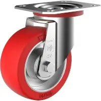 Wicke Redthane 75 Shore A Rolle mit Plattenbefestigung TE Rad-Ø 100 