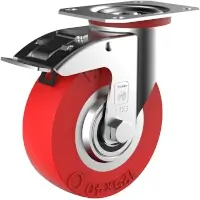 Wicke Redthane 75 Shore A Rolle mit Plattenbefestigung TE 