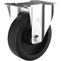 Wicke Elastic Black Rolle mit Plattenbefestigung DN B 1/160/48R Rad - Ø 160 mm  Artikel-Nr.: WIC-165955