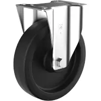 Wicke Elastic Black Rolle mit Plattenbefestigung DN B 4/200/48R Rad - Ø 200 mm  Artikel-Nr.: WIC-165979