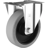 Wicke ELASTIC grey Rolle mit Plattenbefestigung WN B 1/160/48R Rad - Ø 160 mm  Artikel-Nr.: WIC-169043