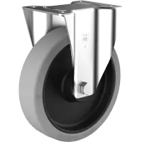 Wicke ELASTIC grey Rolle mit Plattenbefestigung WN B 4/200/48R Rad - Ø 200 mm  Artikel-Nr.: WIC-169044