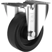 Wicke Elastic Black Rolle mit Plattenbefestigung DN B 02/100/36R Rad - Ø 100 mm  Artikel-Nr.: WIC-169190