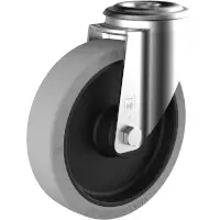 Wicke ELASTIC grey Rolle mit Rückenlochbefestigung WN R 4/200/48R Rad - Ø 200 mm  Artikel-Nr.: WIC-169286N