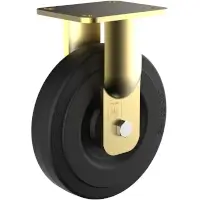 Wicke ELASTIC black Schwerlast-Rolle mit Plattenbefestigung DB BBAK 4/200/50K Rad - Ø 200 mm  Artikel-Nr.: WIC-169551