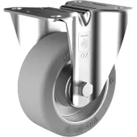 Wicke ELASTIC grey Rolle mit Plattenbefestigung WE B 02/100/40K Rad - Ø 100 mm  Artikel-Nr.: WIC-176141
