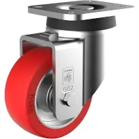 Wicke Redthane 75 Shore A Rolle mit Plattenbefestigung TE LG 02/100/40K Rad-Ø 100 mm  Artikel-Nr.: WIC-204194