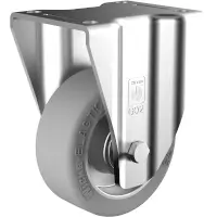 Wicke ELASTIC grey Rolle mit Plattenbefestigung WE (G) BG 02/100/40K Rad - Ø 100 mm  Artikel-Nr.: WIC-204220
