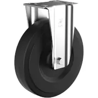 Wicke ELASTIC black Rolle mit Plattenbefestigung DB BBG 6/250/60K Rad - Ø 250 mm  Artikel-Nr.: WIC-222475