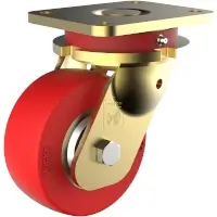 Wicke Redthane 75 Shore A Schwerlast-Rolle mit Plattenbefestigung TE 