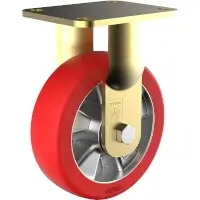 Wicke Redthane 75 Shore A Schwerlast-Rolle mit Plattenbefestigung TE 