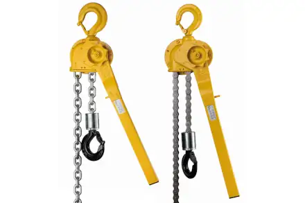 Rundgliedkette und Rollenkette vom Hubzug Yale C85