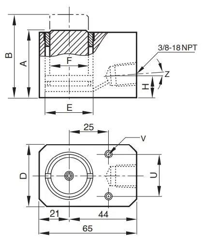 Abmessungen Hydraulikzylinder YS