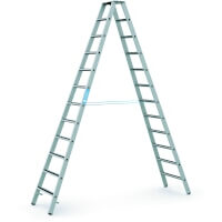 Gebördelte R13step B Stufen-Stehleiter 2 x 12 Arbeitshöhe ca. 4.65 m  Artikel-Nr.: Z41563