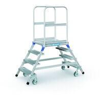 Zarges Podesttreppe, fahrbar, mit Plattform  Plattformhöhe 0.96 m  Artikel-Nr.: Z41982