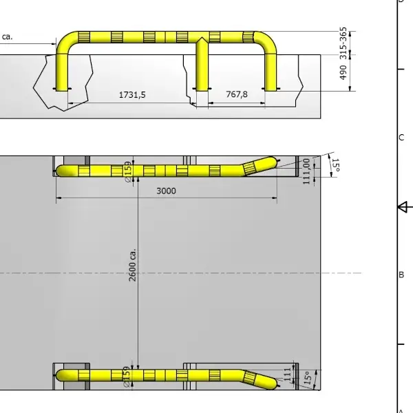 Crash Stop LKW-Einfahrhilfe