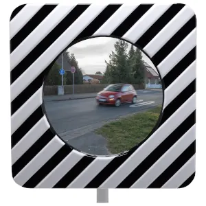Dan-Mirror Verkehrsspiegel MARSEILLE TM-F INOX 60 Spiegelfläche Ø 60 cm  Artikel-Nr.: DAN-TM-F INOX 60