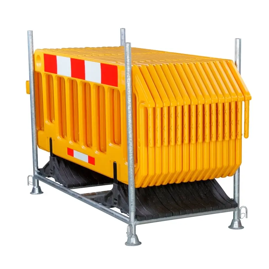 Transportgestell für Absperrgitter Set Lager- und Transportgestell mit Absperrgittern Höhe 1250 mm  Artikel-Nr.: DAN-VE-LTG-20002