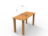 dancop Flache Infektionsschutzscheibe 40 x 60 cm Durchschub (H x B (mm)) ohne   Artikel-Nr.: DAN-CS-40X60-DV