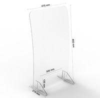 dancop Infektionsschutzscheibe mit Durchreiche 80 x 48 cm Durchschub (H x B (mm)) 120 x 300 mm   Artikel-Nr.: DAN-CS-80X48