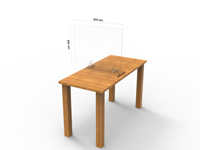 dancop Flache Infektionsschutzscheibe 60 x 80 cm Durchschub (H x B (mm)) ohne   Artikel-Nr.: DAN-CS-60X80-DV