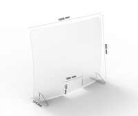 dancop Infektionsschutzscheibe mit Durchreiche 80 x 100 cm Durchschub (H x B (mm)) 120 x 300 mm   Artikel-Nr.: DAN-CS-80X100