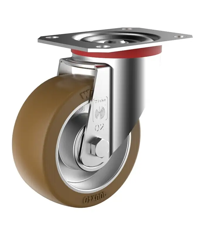 Wicke Topthane 92 Shore A Rolle mit Plattenbefestigung PE 1248 100 mm