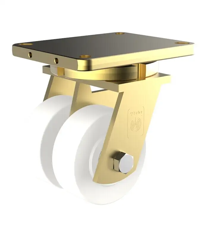 Wicke Schwerlast Polyamid Doppel-Rolle mit Plattenbefestigung KS 1243 125 mm