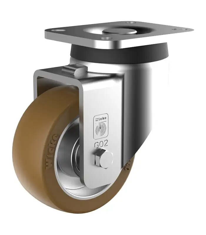 Wicke Topthane 92 Shore A Rolle mit Plattenbefestigung PE 1248 100 mm