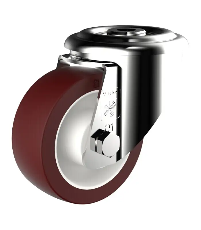 Wicke Rockplast Rad mit Rückenlochbefestigung INOX DS 1248 80 mm