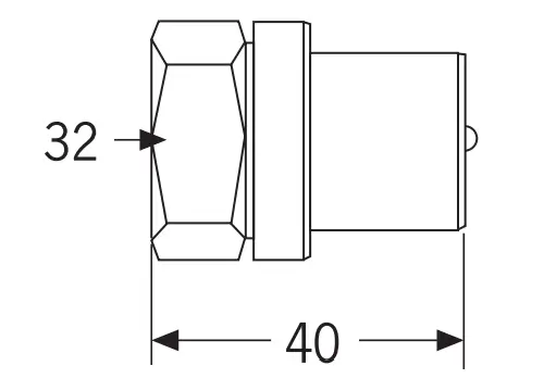 Yale CMY-1, Hochflußkupplungen, Maßskizze