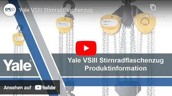 Video: Yale Flaschenzug VSIII