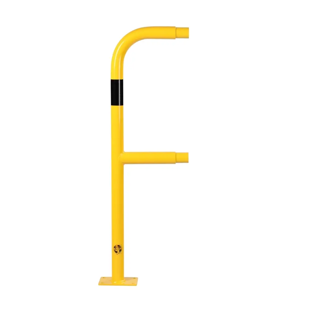 Sicherheitsgeländer aus Stahl Endpfosten Ansicht 1 Sicherheitsgeländer aus Stahl Endpfosten Ansicht 2