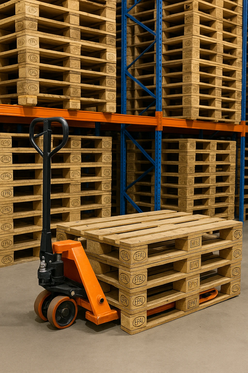 ChatGPT-Image Hubwagen im Lager