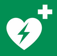 Herz-Symbol AED & Defibrillator